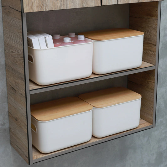 Stackable Storage Bin with Bamboo Lids 4