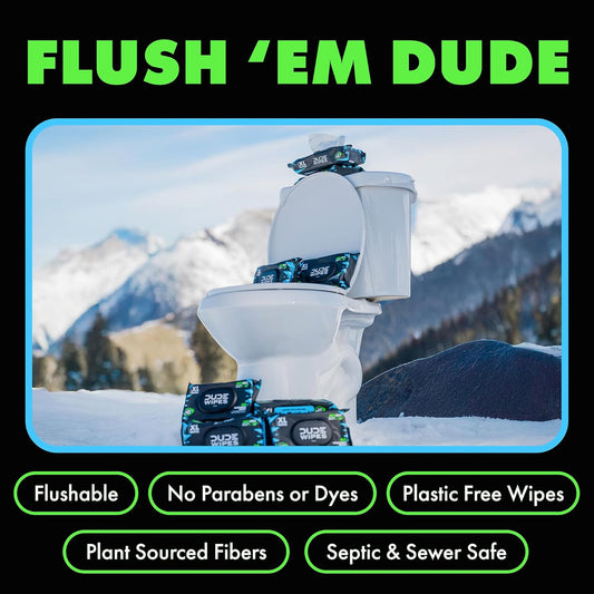 DUDE Wipes - Flushable Wipes (Single Pack)
