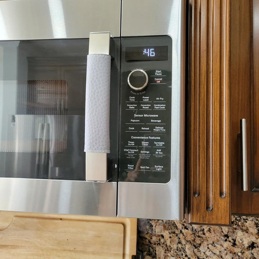 Refrigerator Door Handle Covers, Set of 5, Adjustable Handle Covers, Microwave Oven Stove Dishwasher Handle Protector, Non Slip Fridge Handle Cover - (Gray)