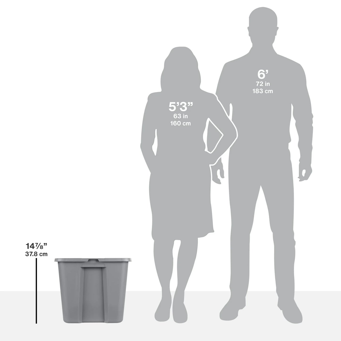 Sterilite 18 Gallon Tote, Plastic Storage Bin with Snap-on Lid