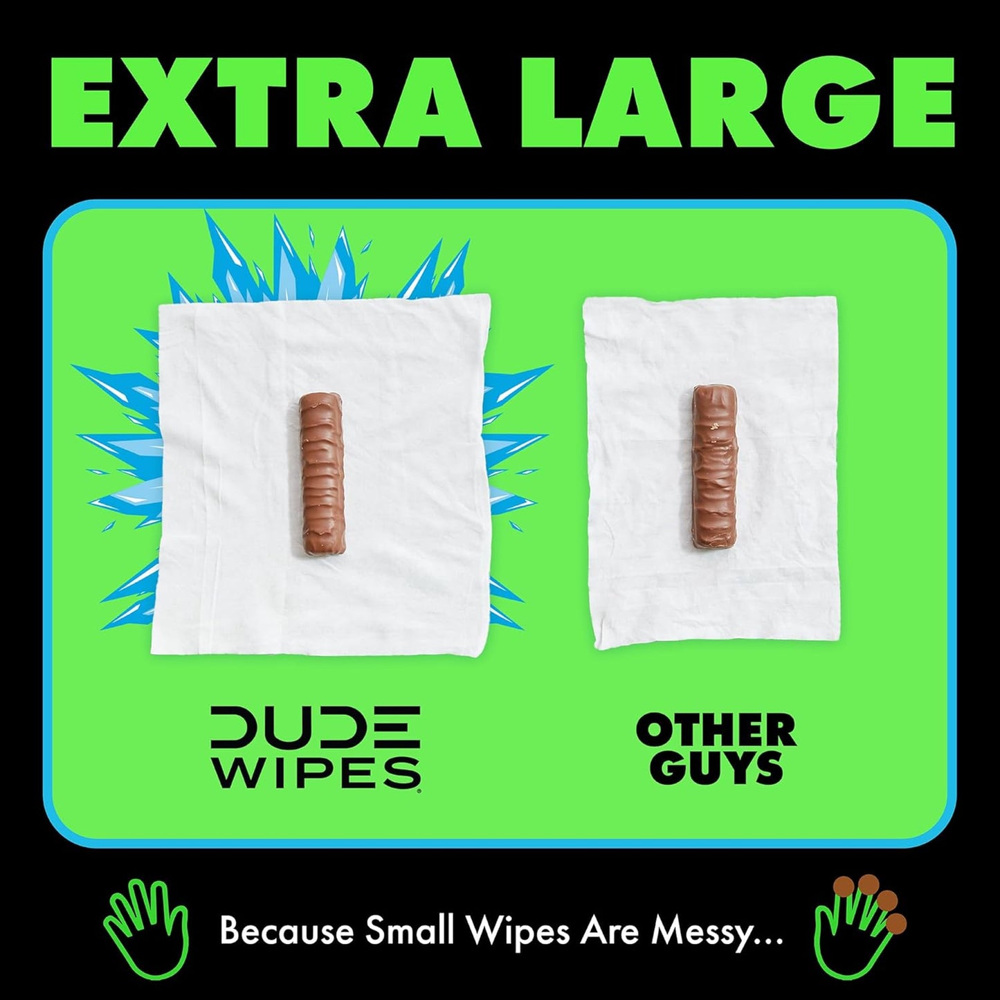 DUDE Wipes - Flushable Wipes - 1 Pack, 48 Count Extra-Large