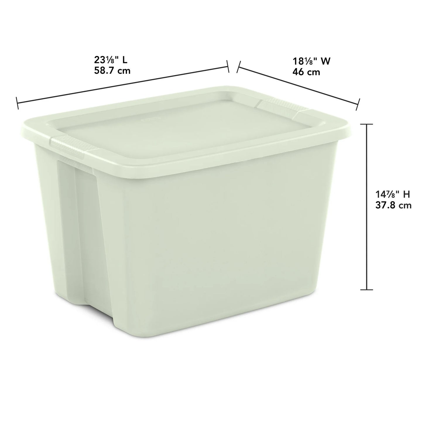 Sterilite 18 Gallon Tote, Plastic Storage Bin with Snap-on Lid