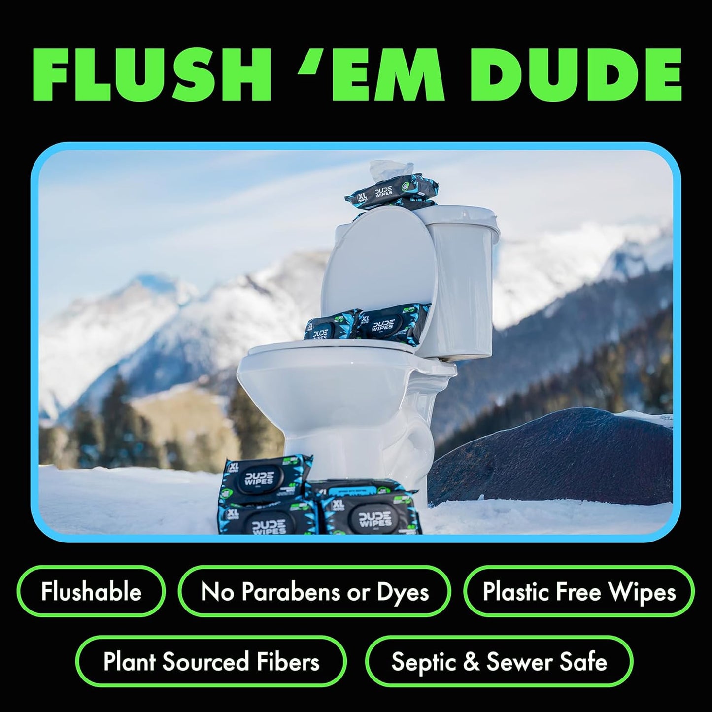 DUDE Wipes - Flushable Wipes - 1 Pack, 48 Count Extra-Large