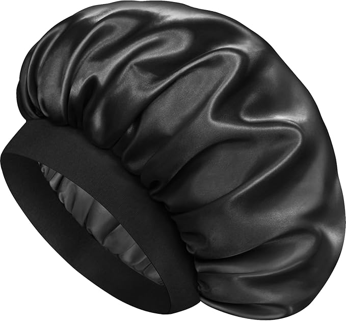 Satin Bonnet Sleep Cap – Double Layer Hair Wrap for Curly Hair, Braids & Protective Styles