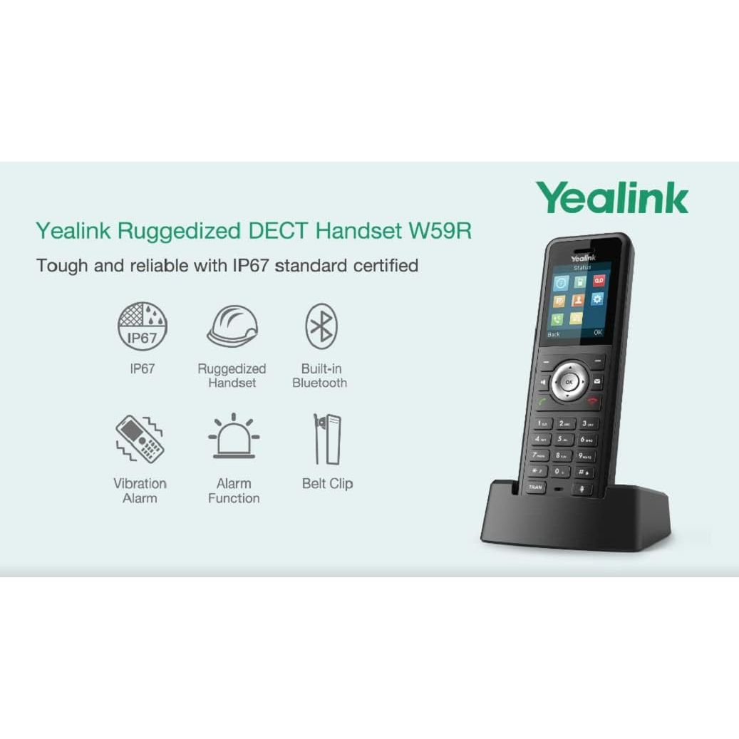 Yealink W59R Cordless Ruggedized DECT IP Phone