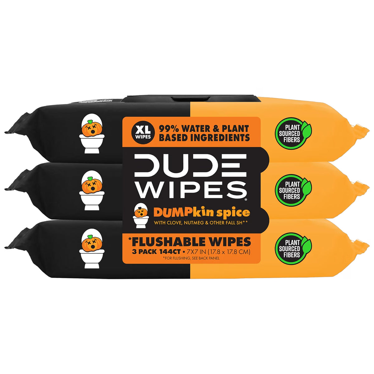 DUDE Wipes Adult Flushable Wet Wipes, Sensitive Skin, 144 Count | 99% water, extra-large flushable butt wipes, hypoallergenic, vitamin E and aloe. Septic safe. 3 packs of 48.