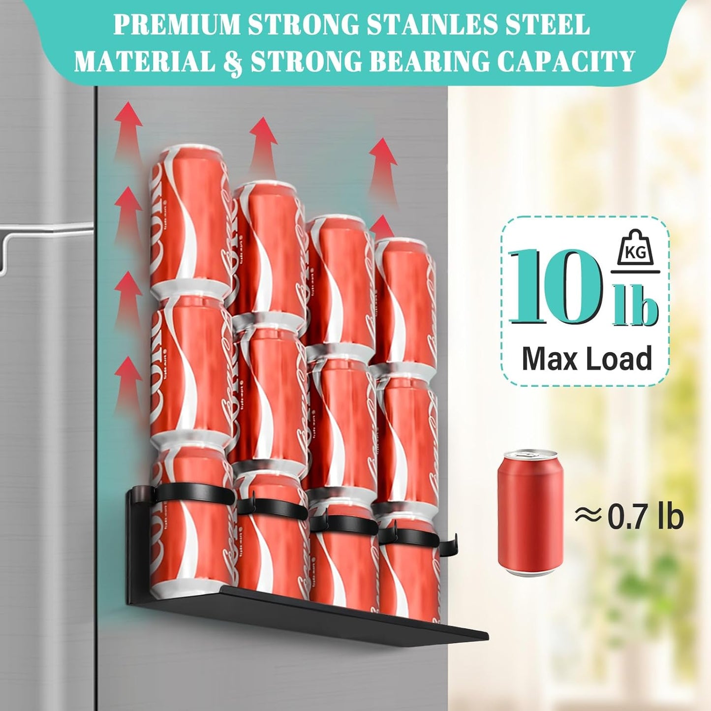 Magnetic Water Bottle & Cup Organizer for Refrigerator