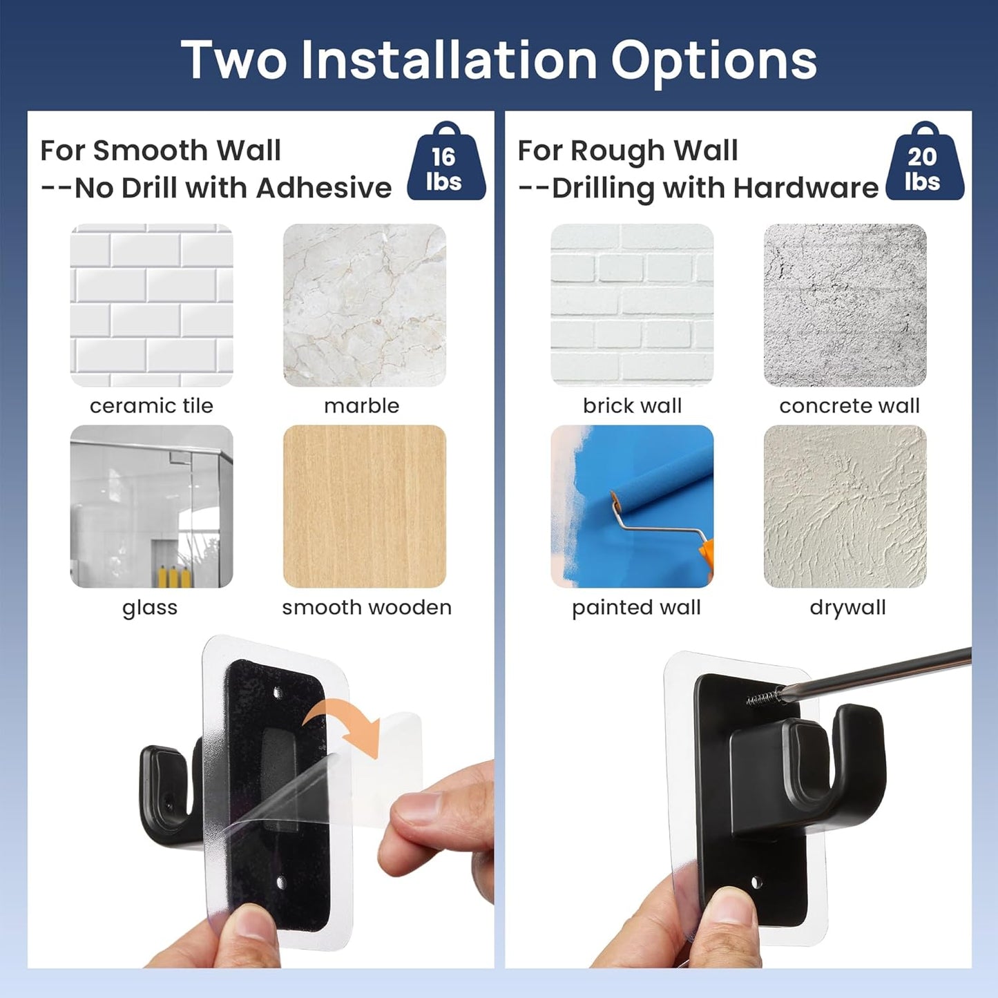 No-Drill Adjustable Curtain Rod (27–52 Inches)