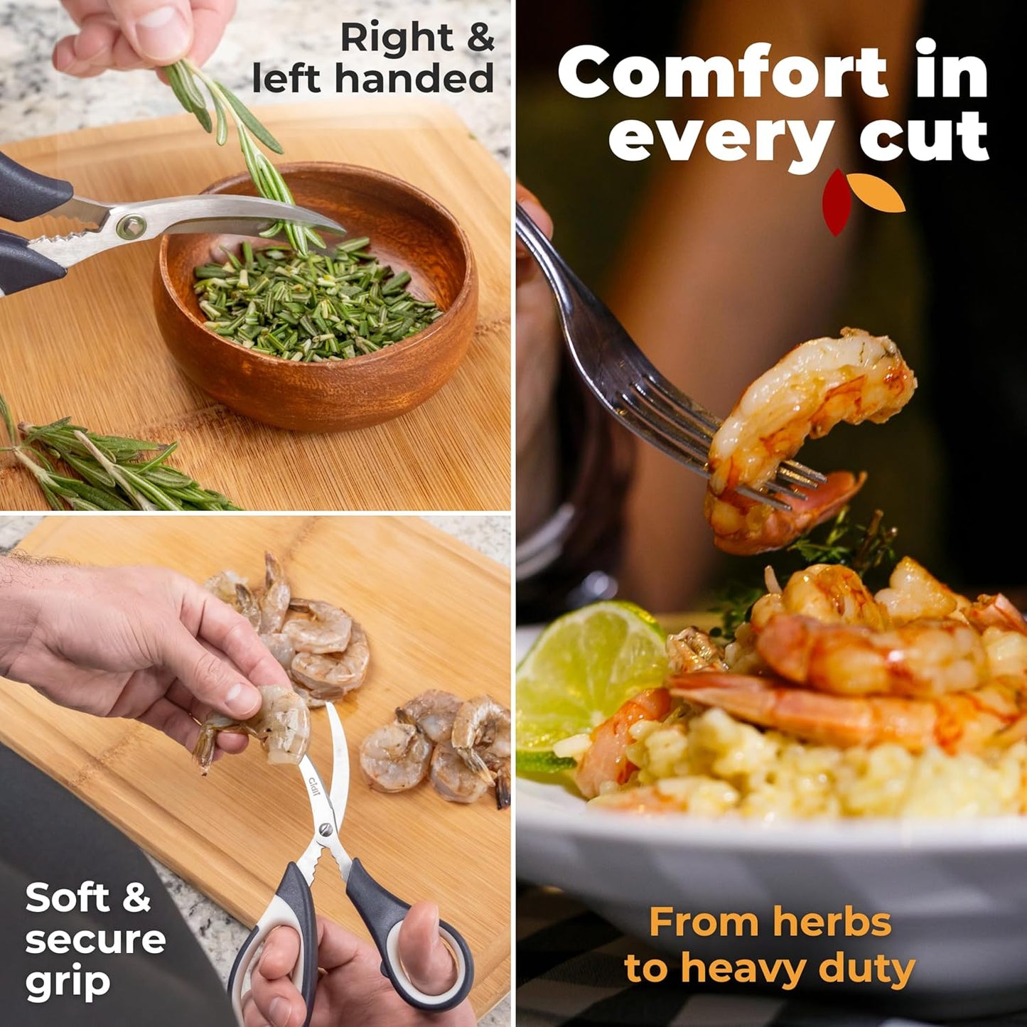 Gidli Kitchen Shears Set - Heavy Duty Stainless Steel Scissors