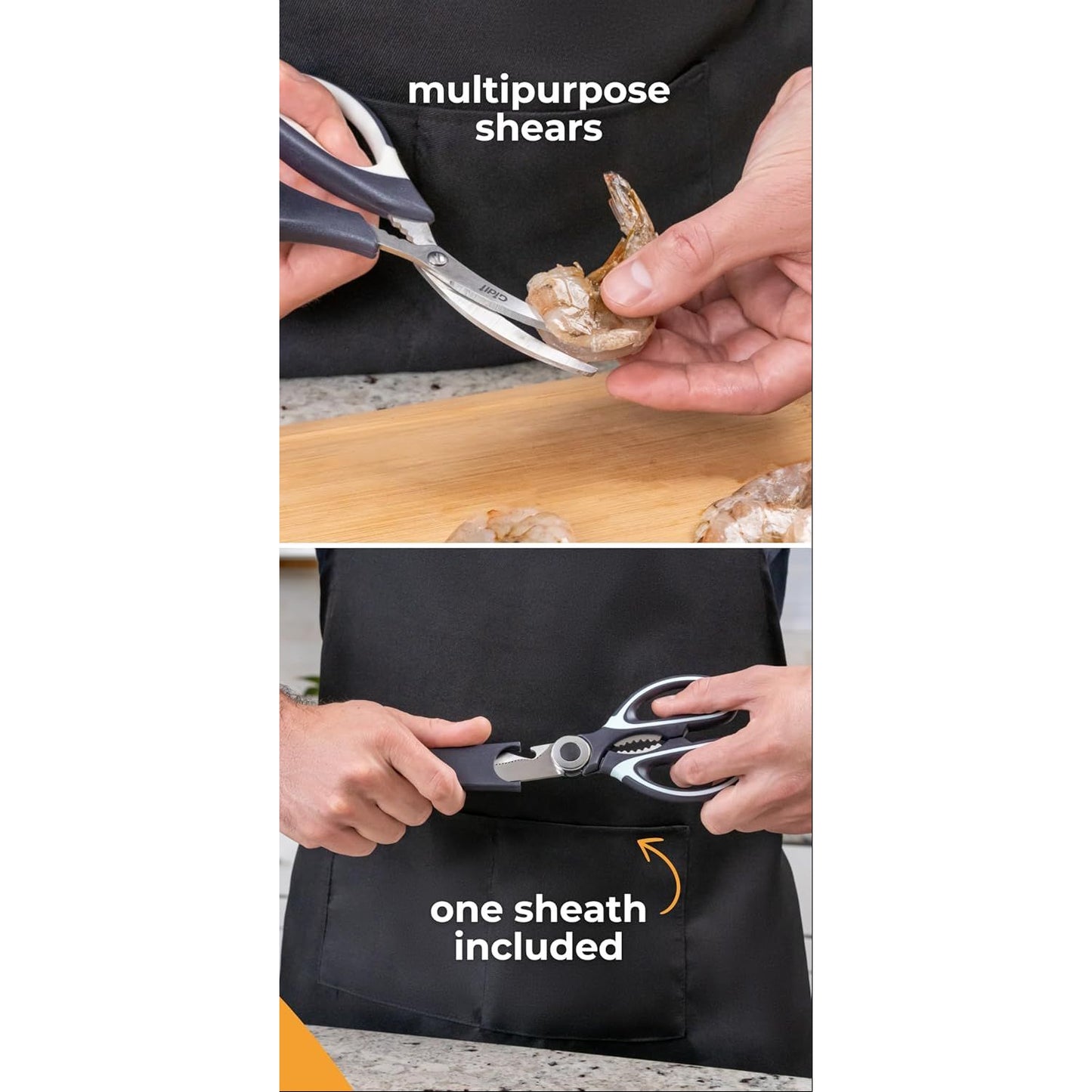 Gidli Kitchen Shears Set - Heavy Duty Stainless Steel Scissors