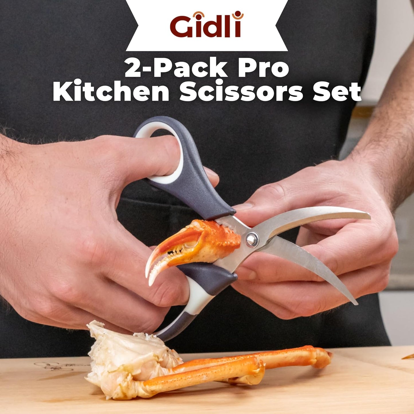 Gidli Kitchen Shears Set - Heavy Duty Stainless Steel Scissors