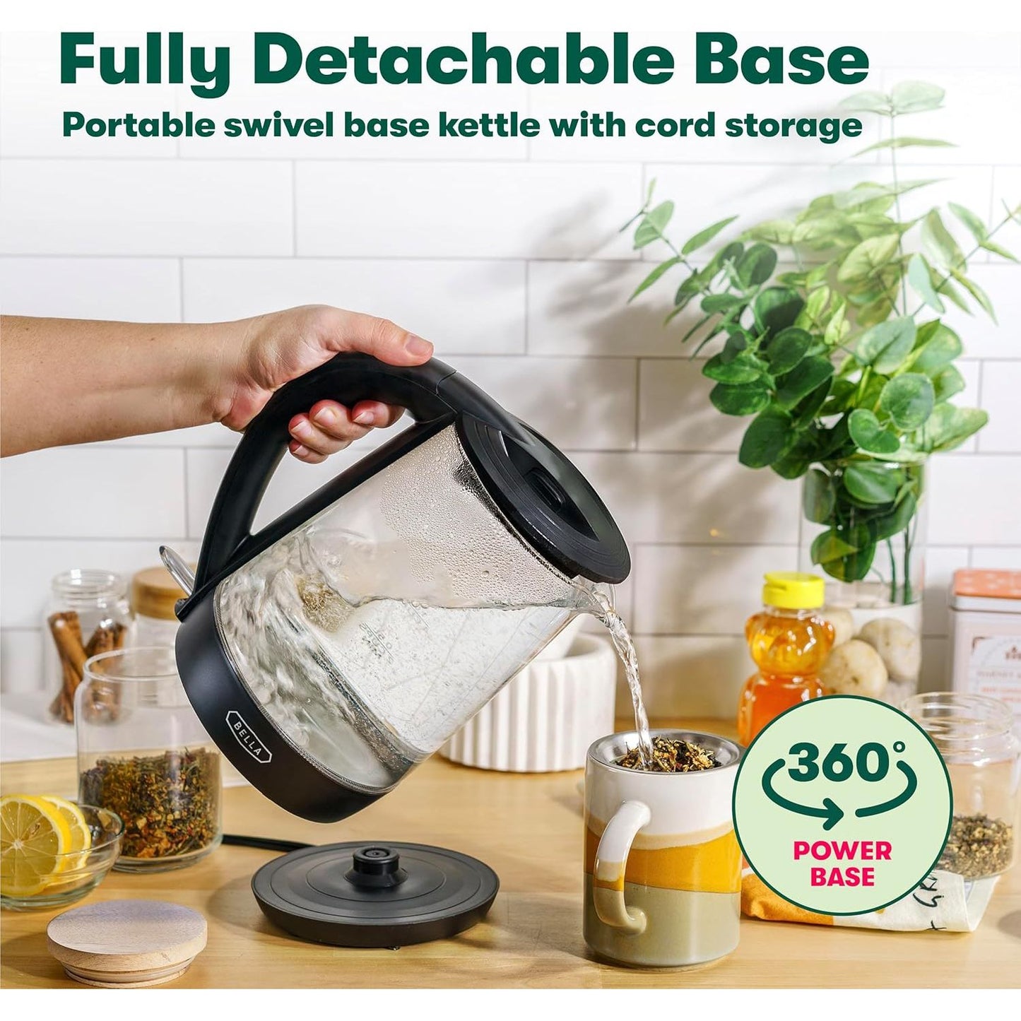 Bella 1.7L Glass Electric Kettle