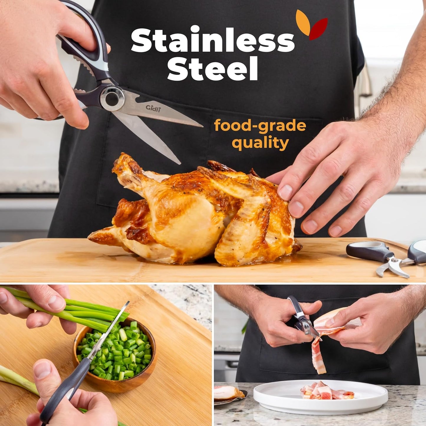 Gidli Kitchen Shears Set - Heavy Duty Stainless Steel Scissors