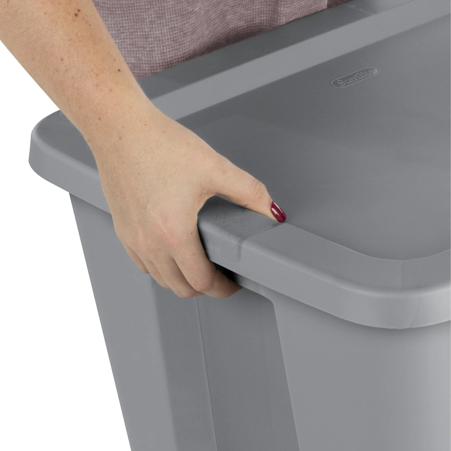 Sterilite 18 Gallon Tote, Plastic Storage Bin with Snap-on Lid
