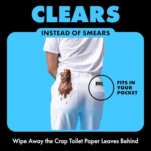 DUDE Wipes On-The-Go Unscented Adult Flushable Travel Wipes, 60 Count | 60 individually wrapped flushable butt wipes. Travel essentials. Hypoallergenic, 99% water, vitamin E and aloe. Septic safe.