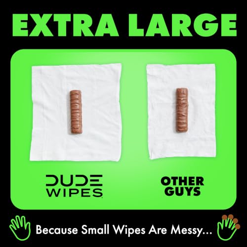 DUDE Wipes Herbal Relief Adult Flushable Wet Wipes, Witch Hazel, 288 Count | Soothing relief. 99% water, extra large flushable butt wipes. Geranium oil, vitamin E and aloe. Septic safe. 6 packs of 48.