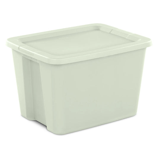 Sterilite 18 Gallon Tote, Plastic Storage Bin with Snap-on Lid