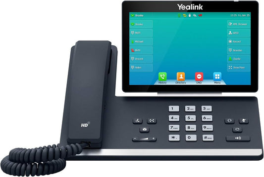 Yealink T57W IP Phone, 16 VoIP Accounts. 7-Inch Adjustable Color Touch Screen. USB 2.0, 802.11ac Wi-Fi, Dual-Port Gigabit Ethernet, 802.3af PoE