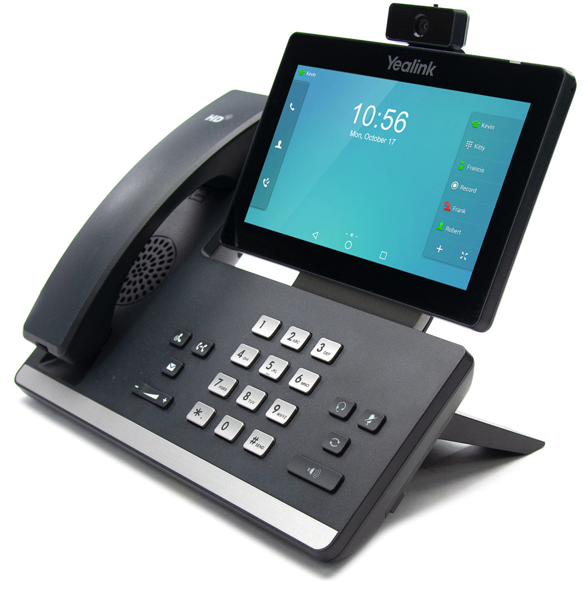 Yealink T57W IP Phone, 16 VoIP Accounts. 7-Inch Adjustable Color Touch Screen. USB 2.0, 802.11ac Wi-Fi, Dual-Port Gigabit Ethernet, 802.3af PoE