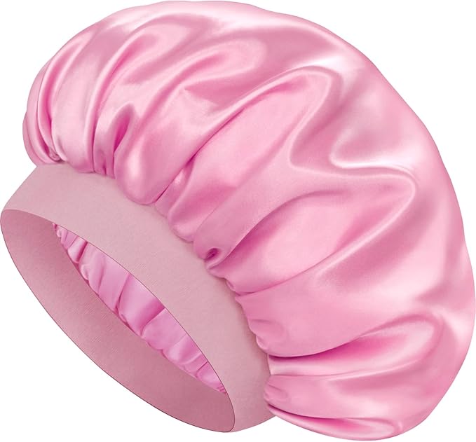 Satin Bonnet Sleep Cap – Double Layer Hair Wrap for Curly Hair, Braids & Protective Styles