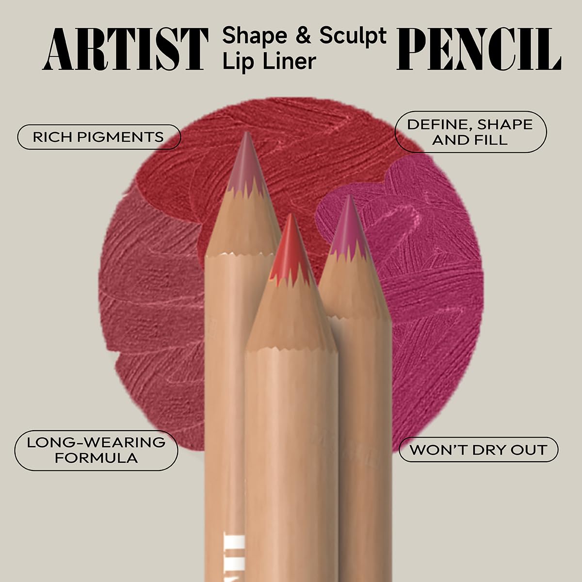 6-Piece Nude Lip Liner Makeup Set