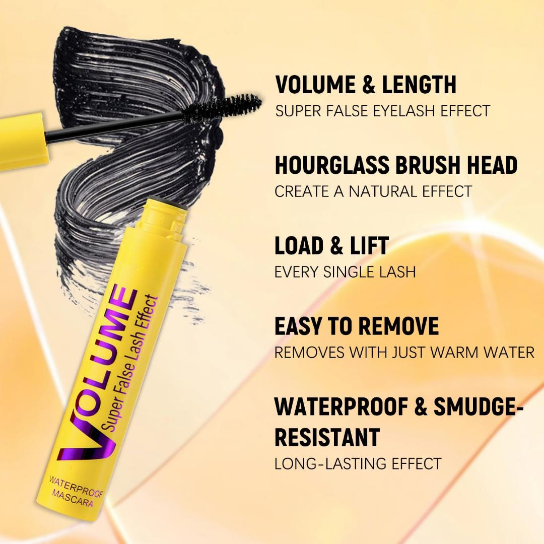 Bubble Mascara - Colossal Bubble Mascara, Waterproof, Smudge-Proof, Clump-Proof, Volumizing, Create Natural Eyelashes (1PC)