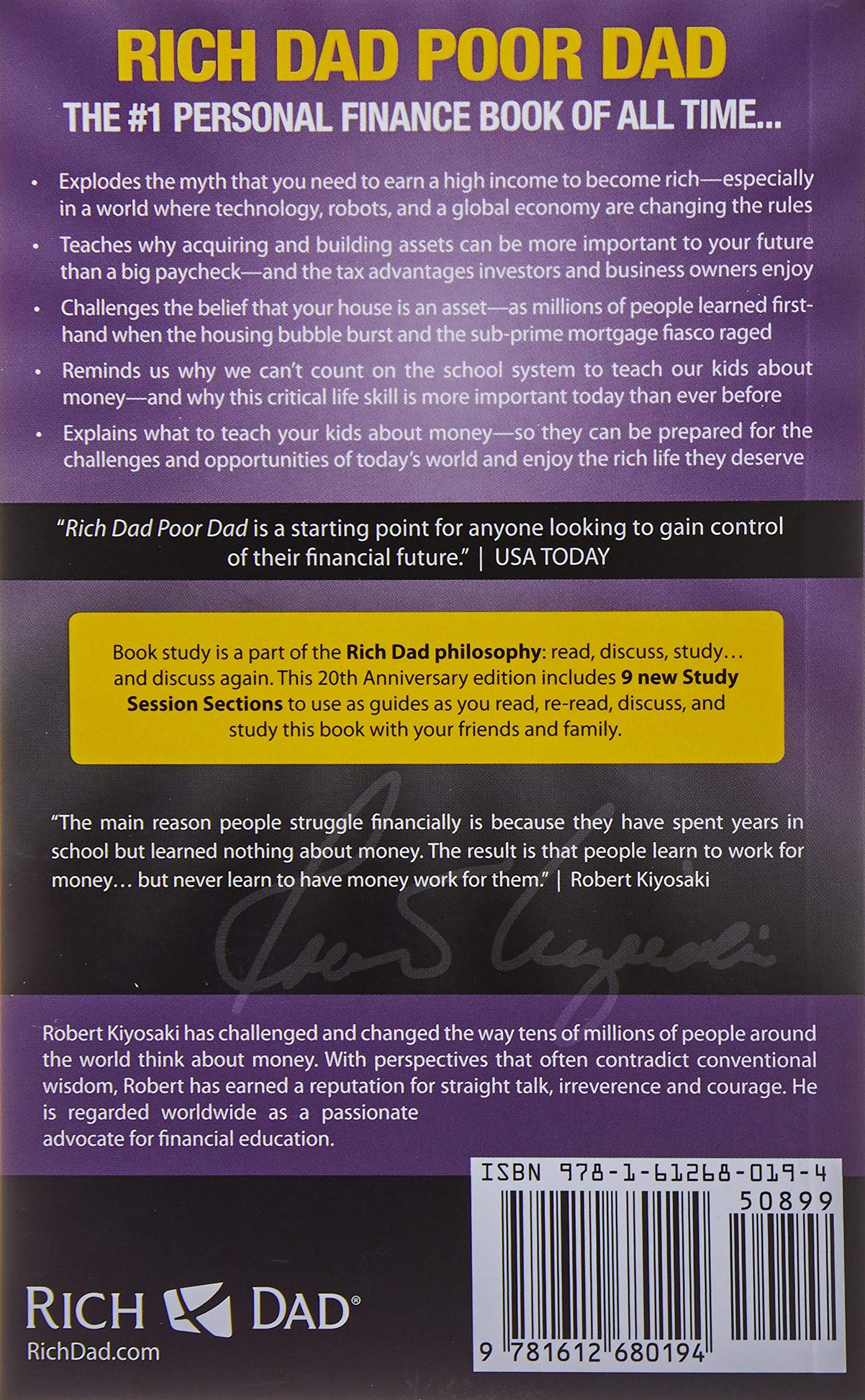 Rich Dad Poor Dad: What the Rich Teach Their Kids About Money That the Poor and Middle Class Do Not!