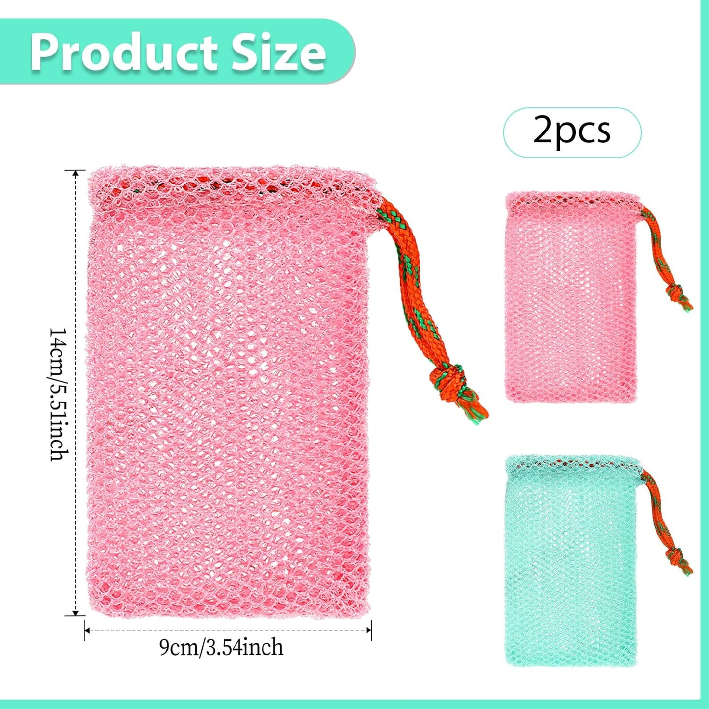 2 Pack Soap Saver Mesh Bags